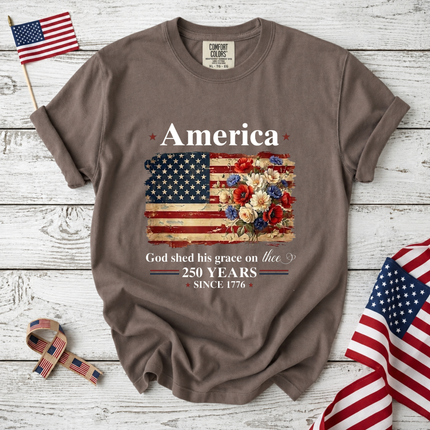 Comfort Colors America God Shed His Grace On Thee T-Shirt