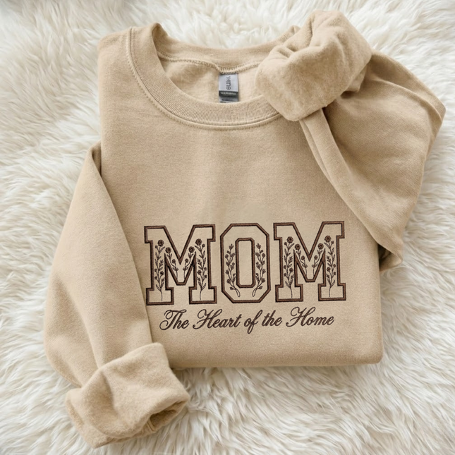 Mom Heart of the Home Embroidered Sweatshirt