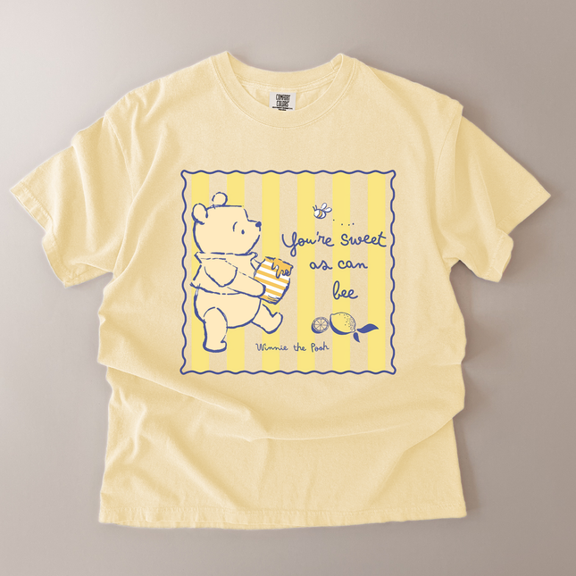 Comfort Colors You're Sweet As Can Bee Pooh T-Shirt