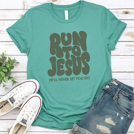 Comfort Colors “Run to Jesus” Christian T-Shirt