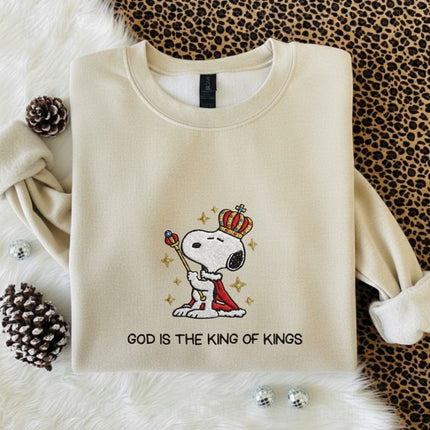 God IS the king of kings Embroidered Sweatshirt