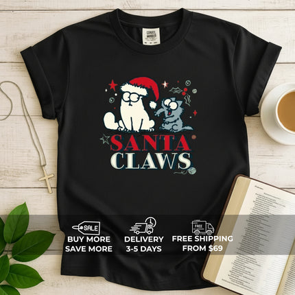 Comfort Colors Santa Claws Christmas T-Shirt