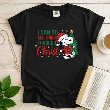 I Can Do All Things Through Christ Snoopy Comfort Color T-Shirt