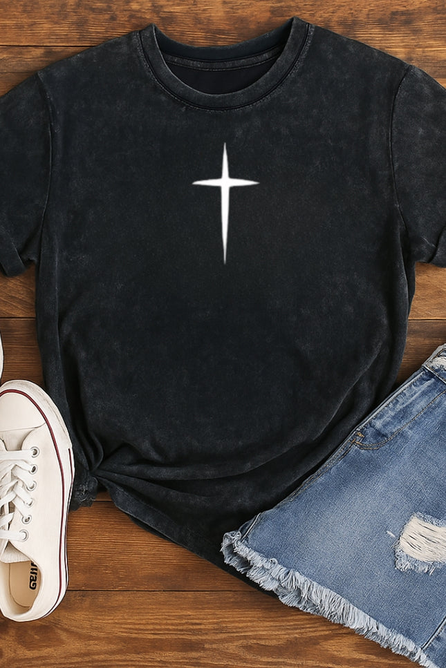 Minimalist Christian Cross T-Shirt