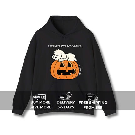 God's Love Cats Out All Fear Gildan Hoodie