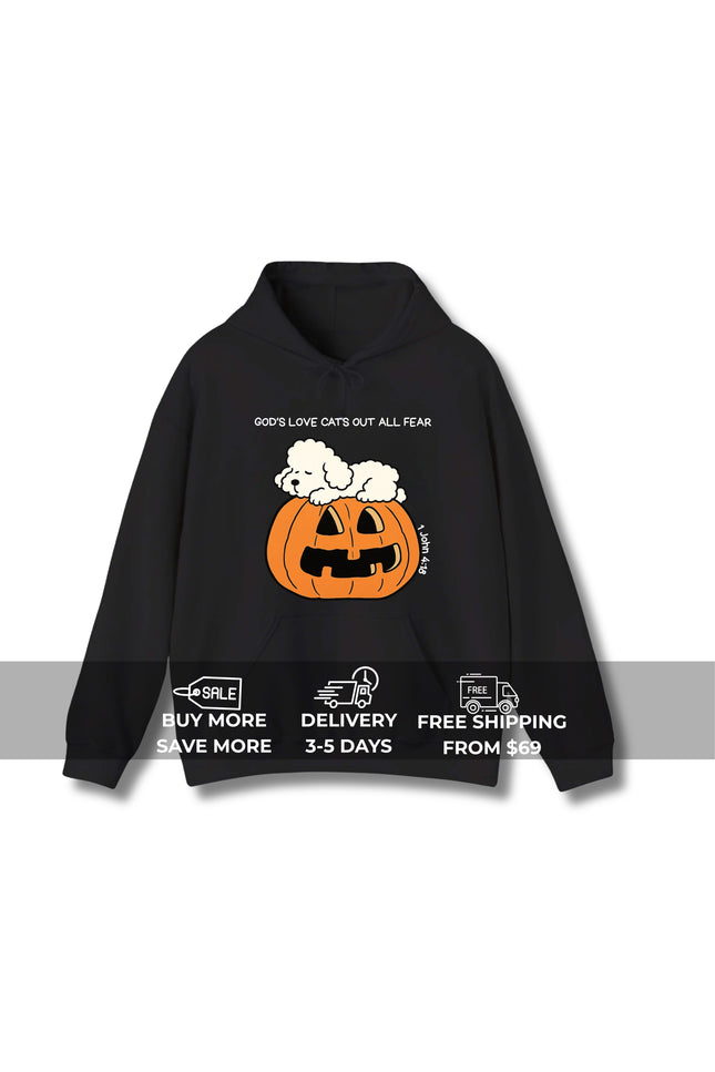 God's Love Cats Out All Fear Gildan Hoodie