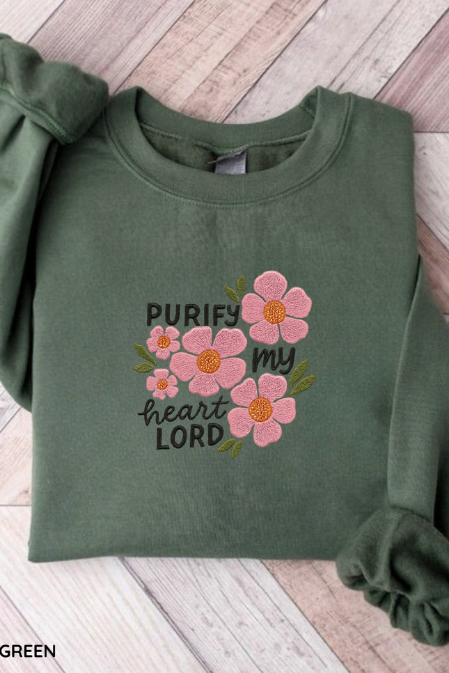 Furify My Heart Lord Embroidery Sweatshirt