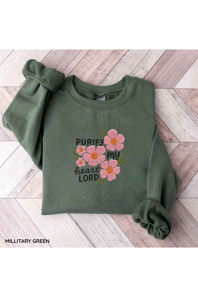 Furify My Heart Lord Embroidery Sweatshirt