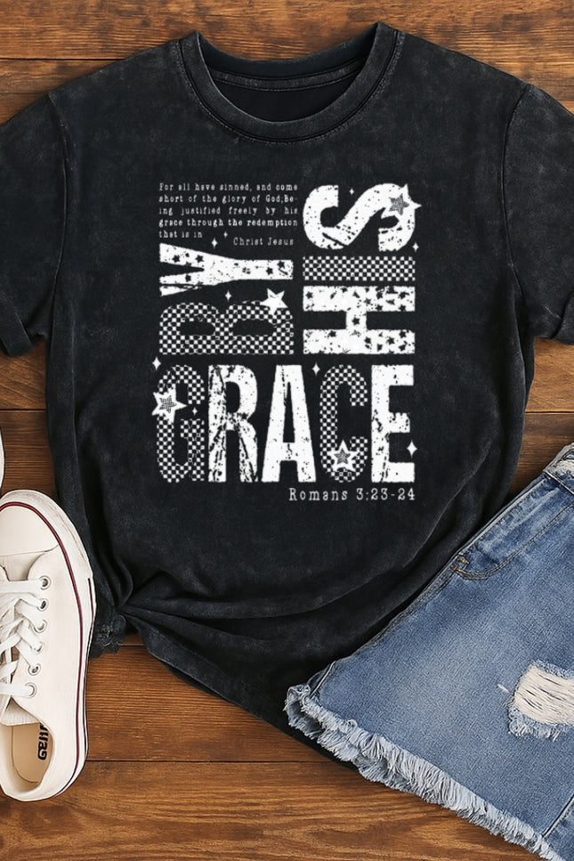 By His Grace Christian T-Shirt