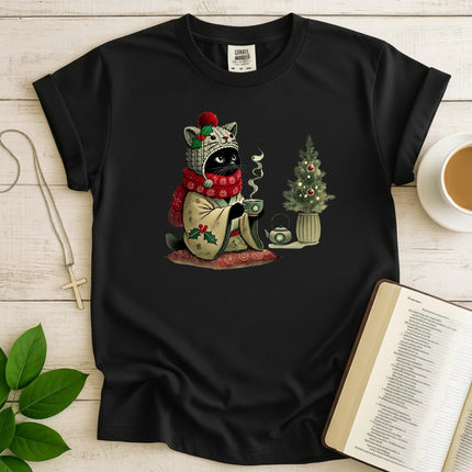 Comfort Colors Cozy Cat With Tea T-Shirt