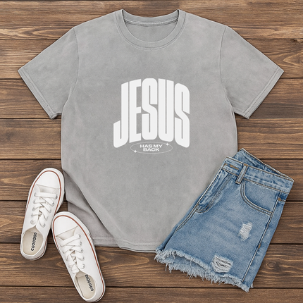 Jesus Has My Back Inspirational Graphic T-Shirt