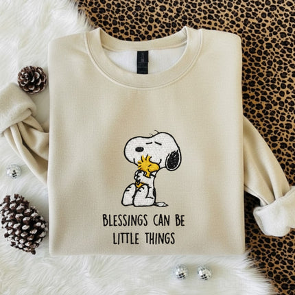 Blessings Can be Little Things Embroidered Sweatshirt