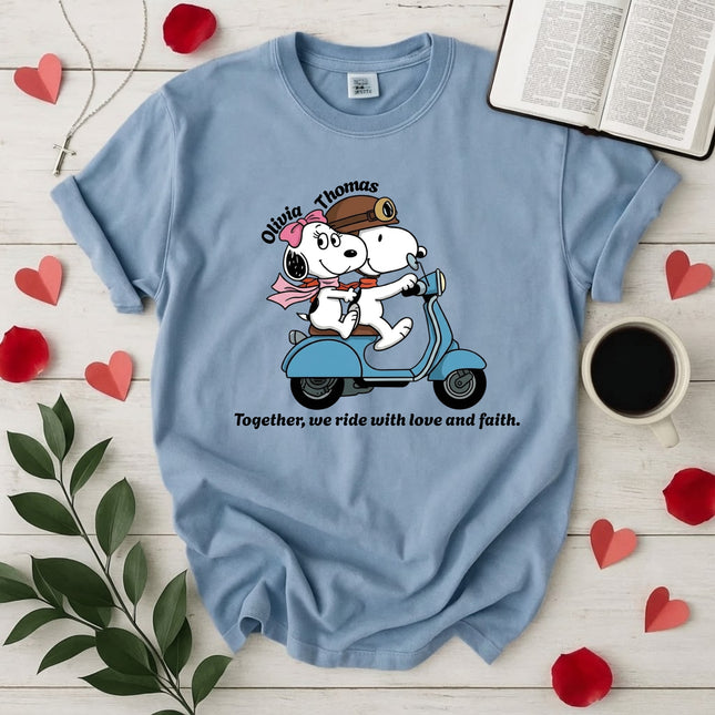 Comfort Colors Together we ride with love and faith T-Shirt
