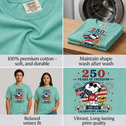 Comfort Colors 250 Years of Freedom Celebrating America T-Shirt