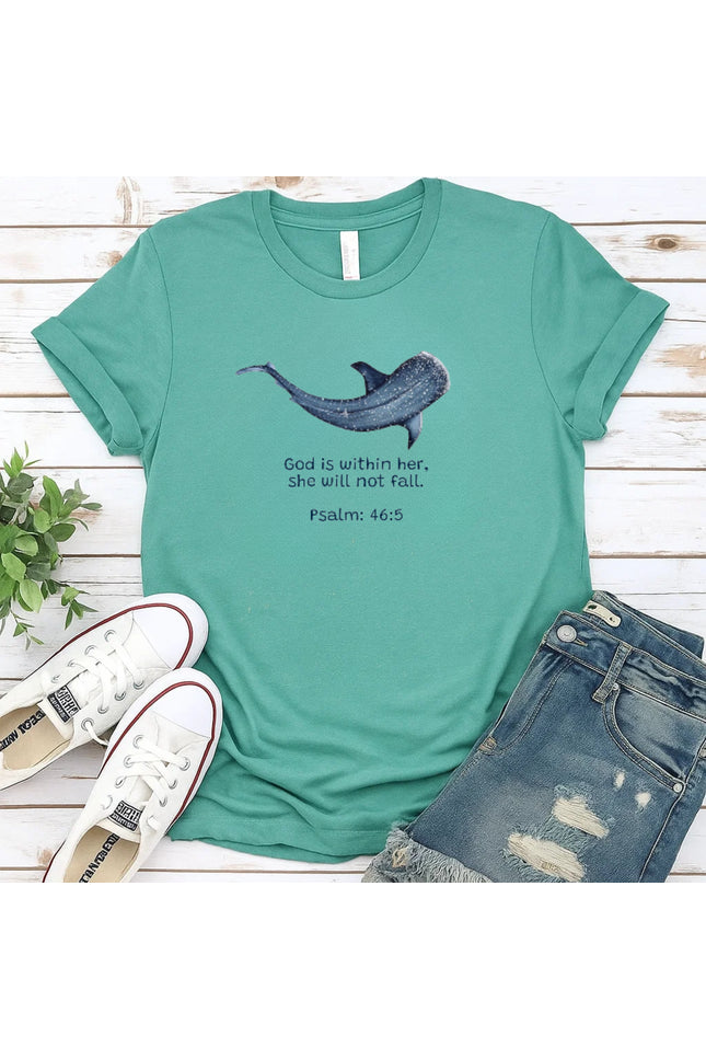 Comfort Colors God Is Within Her She Will Not Fall Christian T-Shirt