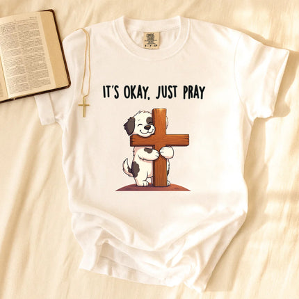 Comfort Colors Just Pray Christian Dog T-Shirt