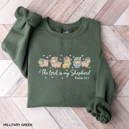 The Lord Is My Shepherd Embroidery Sweatshirt