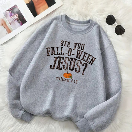 Christian Fall-O-Ween Sweatshirt – Are You Following Jesus Matthew 4:19 Pumpkin Pullover