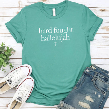 Comfort Colors Hard Fought Hallelujah Christian T-Shirt