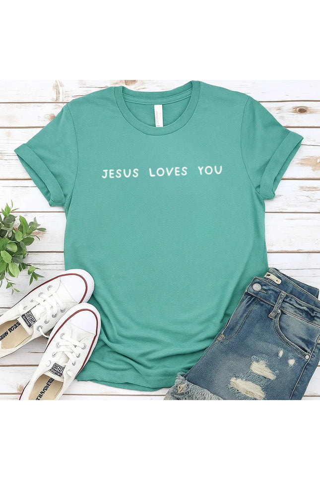 Comfort Colors Jesus Loves You Graphic Tee