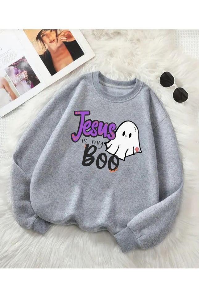 Jesus Is My Boo Sweatshirt - Funny Faith Graphic Crewneck