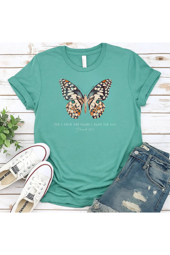 Comfort Colors Butterfly Jeremiah 29:11 Christian T-Shirt
