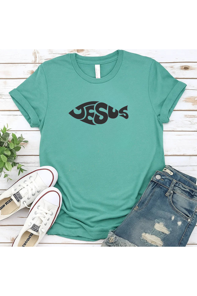 Comfort Colors Jesus Fish Christian T-Shirt
