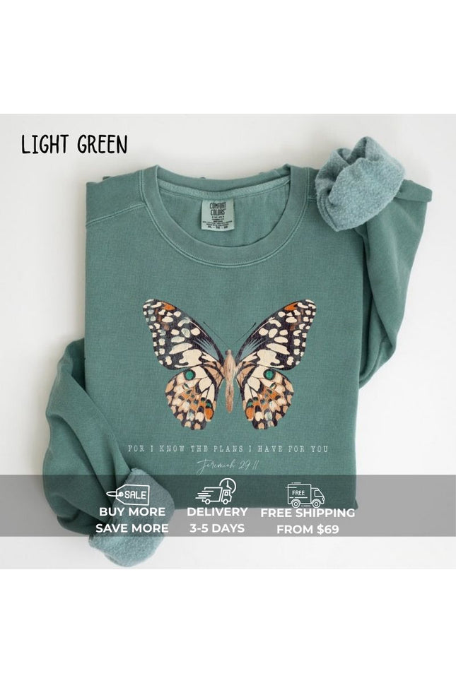 Comfort Colors Butterfly Jeremiah 29:11 Christian Sweatshirt