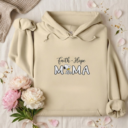 Faith Hope MAMA Embroidered Hoodie
