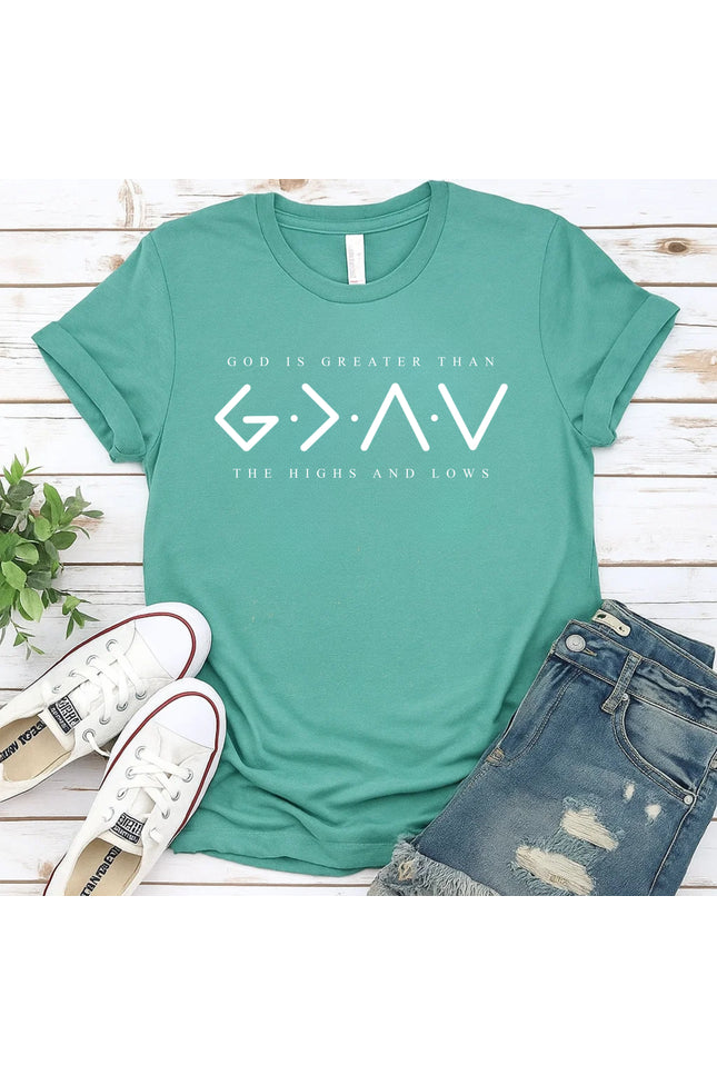 Comfort Colors God is Greater Than the Highs and Lows Christian T-Shirt