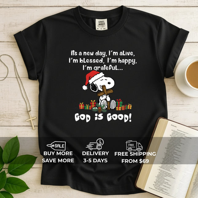 God is Good Snoopy Comfort Color T-Shirt