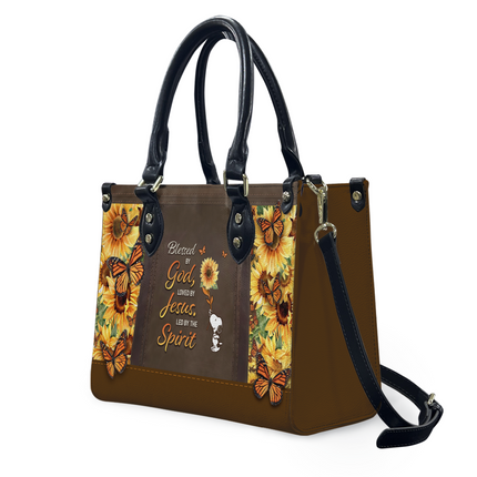 Blessed By God Leather Handbag