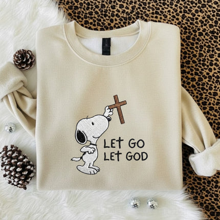 Let Go Let God Embroidered Sweatshirt