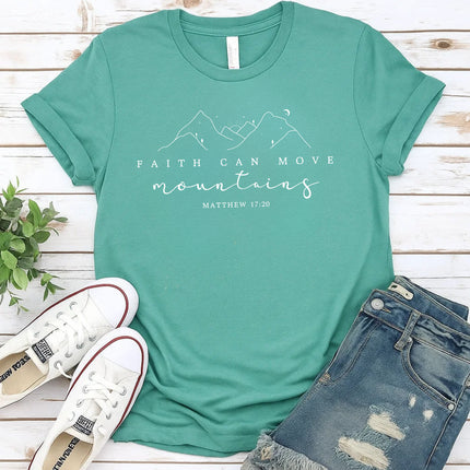 Comfort Colors Faith Can Move Mountains Christian T-Shirt