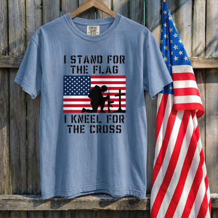 Comfort Colors I Stand For The Flag Kneel For The Cross T-Shirt