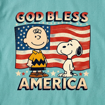 Comfort Colors God Bless America Retro Patriotic Friends T-Shirt