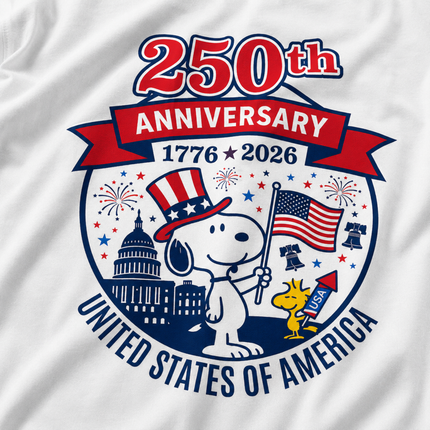 Comfort Colors 250th Anniversary United States of America Snoopy T-Shirt