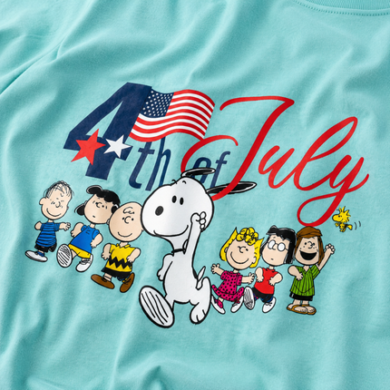 Comfort Colors 4th of July Patriotic Snoopy Friends Parade T-Shirt
