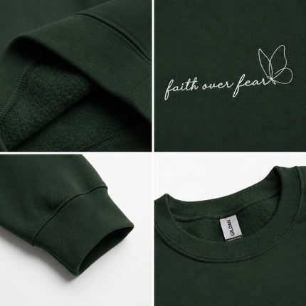 Faith Over Fear Embroidred Sweatshirt