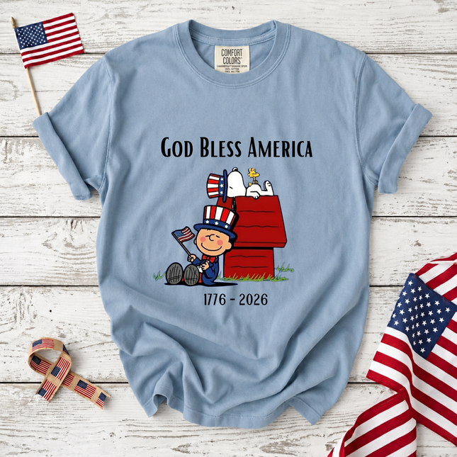 Comfort Colors God Bless America 1776 - 2026 T-Shirt