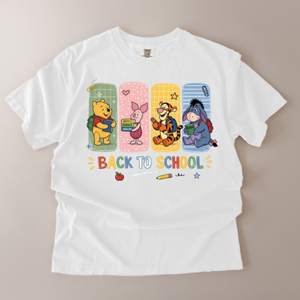 Comfort Colors Back To School With Pooh And Friends T-Shirt