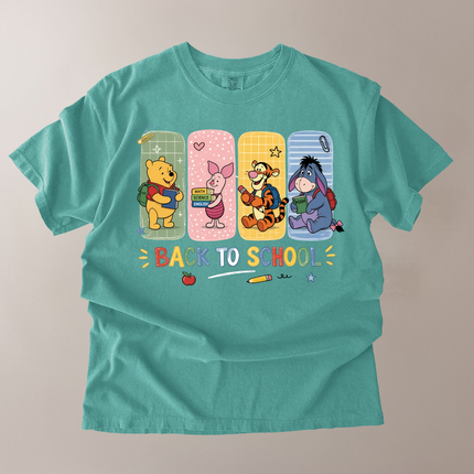 Comfort Colors Back To School With Pooh And Friends T-Shirt