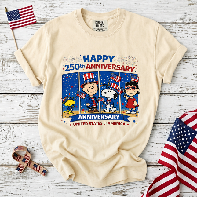 Comfort Colors Happy 250th Anniversary USA T-Shirt