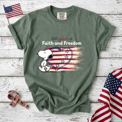 Comfort Colors 250 Years Of Faith Freedom T-Shirt