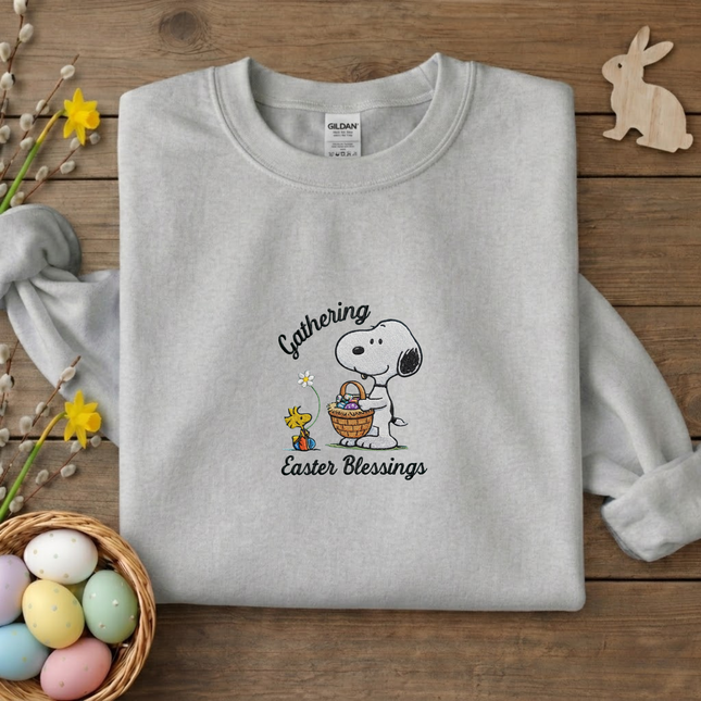 Gathering Easter Blessings Embroidered Sweatshirt