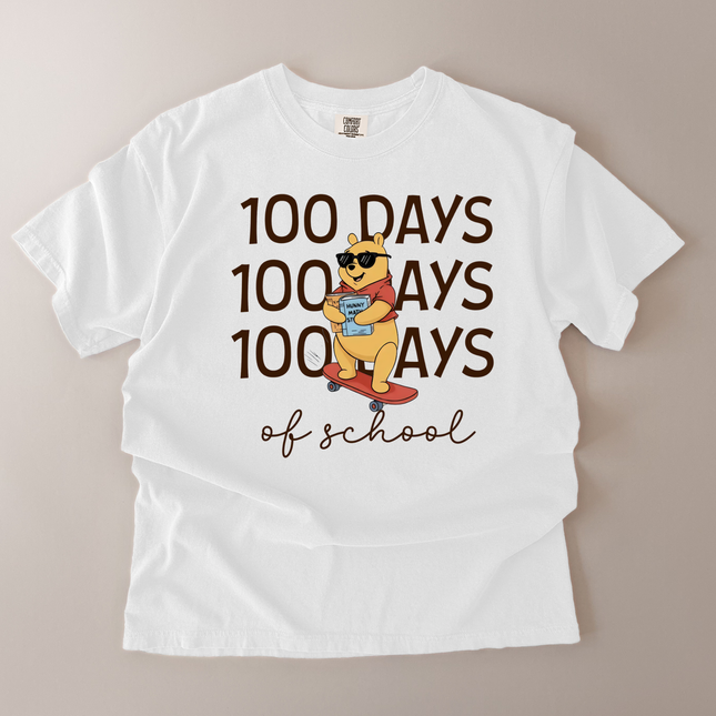 Comfort Colors 100 Days Of School Bear T-Shirt