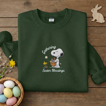 Gathering Easter Blessings Embroidered Sweatshirt