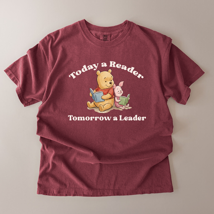 Comfort Colors Reader Leader Pooh And Piglet T-Shirt