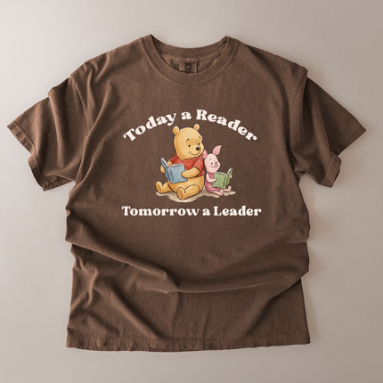 Comfort Colors Reader Leader Pooh And Piglet T-Shirt