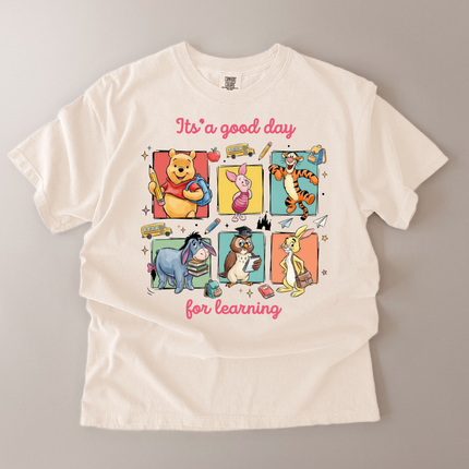 Comfort Colors Good Day For Learning Pooh and Friends T-Shirt